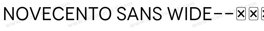 Novecento sans wide-字体转换